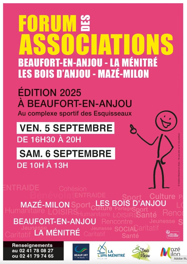 Forum des associations – 5 et 6 septembre 2025 – BEAUFORT EN VAL