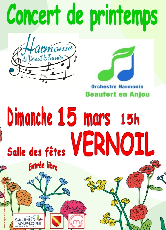 Concert du 15 mars 2026 à VERNOIL (49)