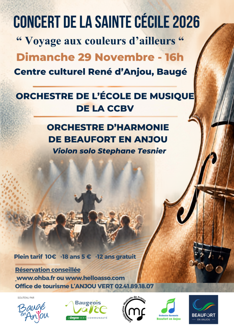 Concert de Sainte Cécile du dimanche 29 novembre 2026 – BAUGE